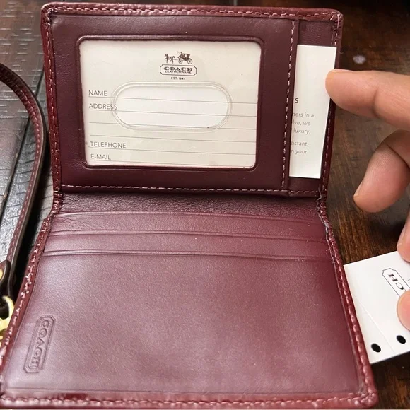 Coach Burgundy Wristlet and Wallet - Picture 4 of 6